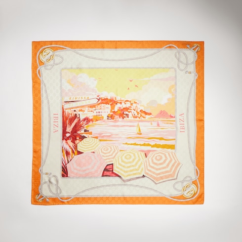 Printed silk carré