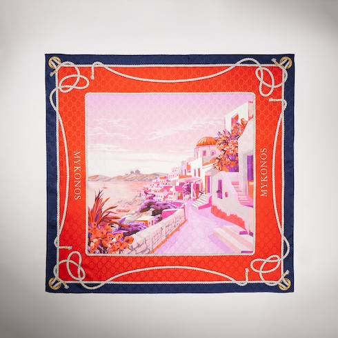 Printed silk carré