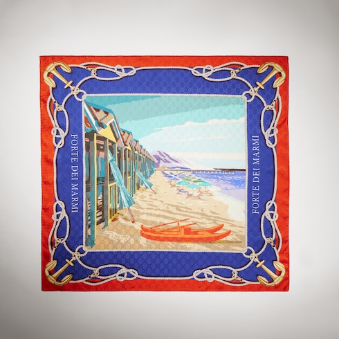 Printed silk carré