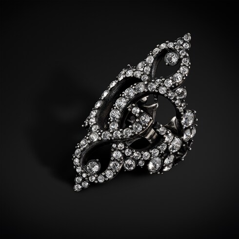 GG Marmont crystal wide ring