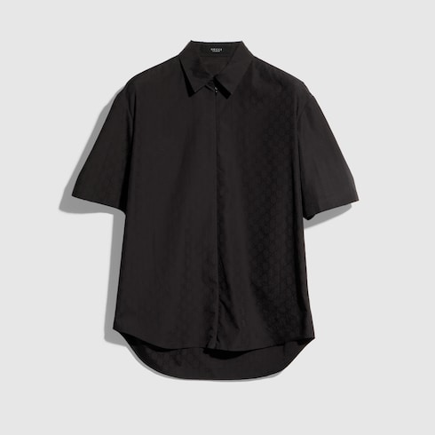 GUCCI GG コットンポプリン ジップ シャツ