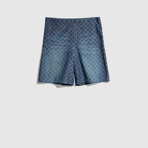 GUCCI GGシャンブレーコットンデニム ショートパンツ