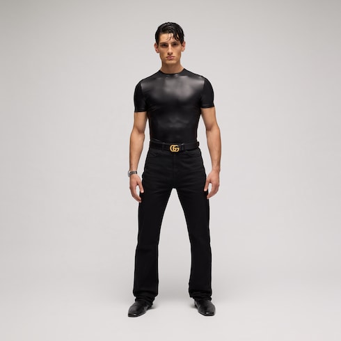 Coated jersey T-shirt