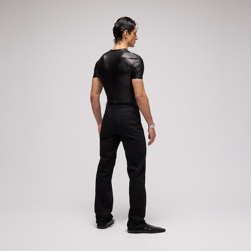 Pantalon en denim en coton lavé