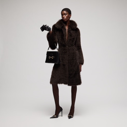 Long hair shearling coat