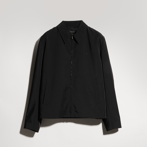 Veste zippée en polyester Stretch avec broderie