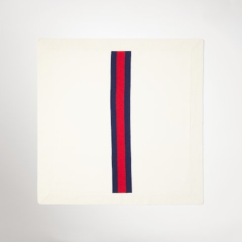 Couverture pour bébé en laine avec bande Web