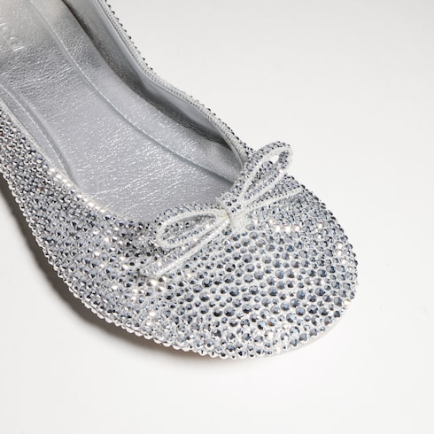 Ballerines à cristaux pour femme avec Bamboo