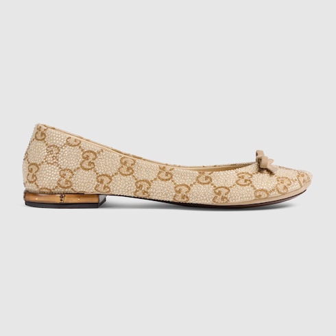 Women's crystal ballerina with bamboo 1