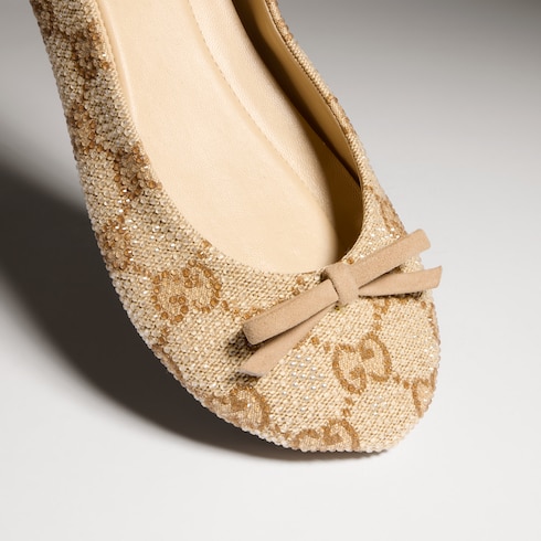 Women's crystal ballerina with bamboo 6