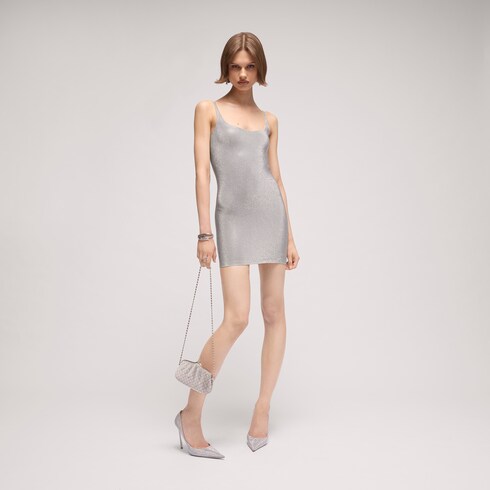 Vestido de punto de nylon elástico con cristales