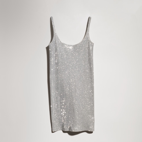 Vestido de punto de nylon elástico con cristales