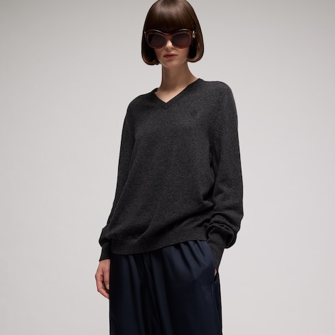 Pull en maille de cachemire avec broderie