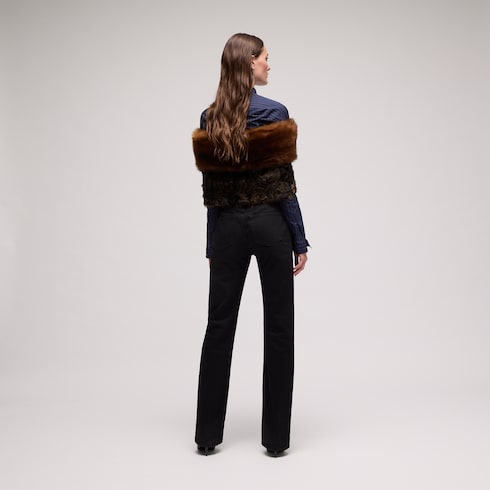 Cape en shearling