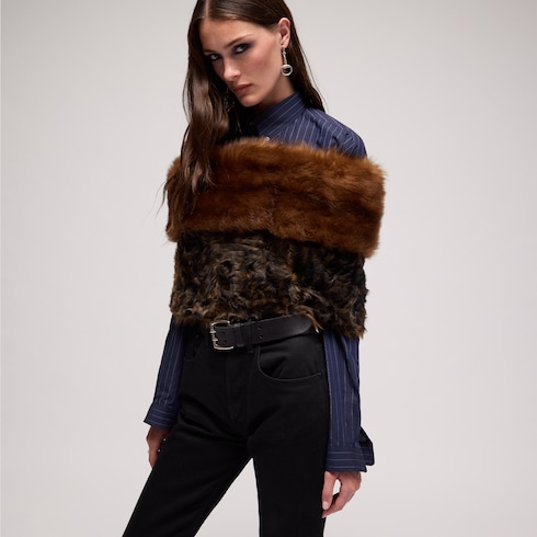 Mantella in shearling
