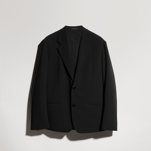 Technical wool blend jacket