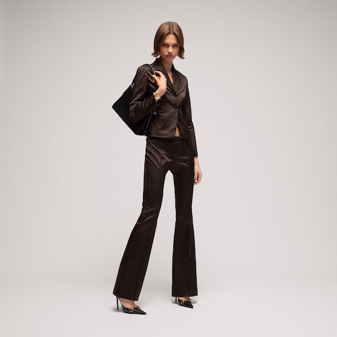 Pantalon en duchesse acétate stretch
