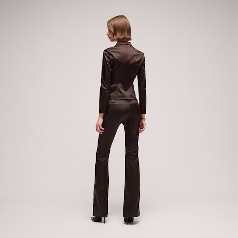 Pantalon en duchesse acétate stretch