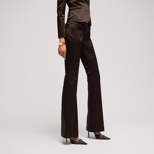 Pantalones de tejido duquesa de acetato elástico