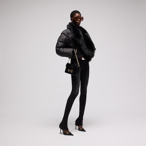 Giacca in poliestere imbottito con shearling