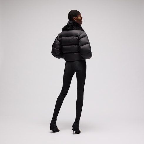 Giacca in poliestere imbottito con shearling