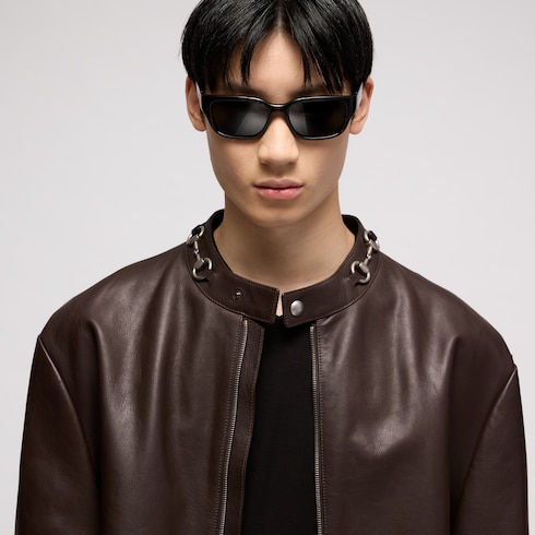 Low nose bridge fit rectangular sunglasses