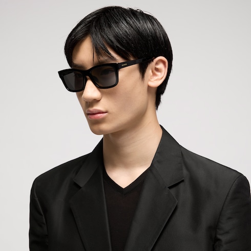 Low nose bridge fit rectangular sunglasses