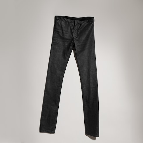 Pantalón skinny de denim de algodón lavado