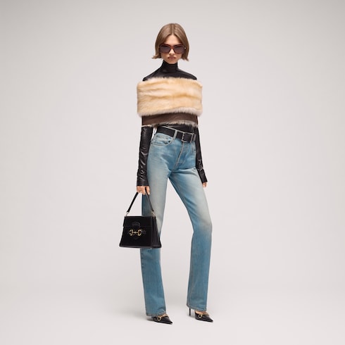 Petite fit denim pants with soft coating