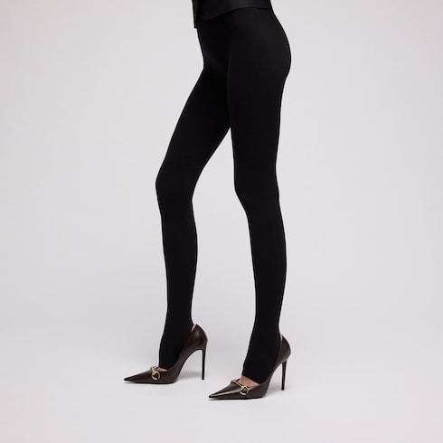 Seamless stretch nylon jersey leggings