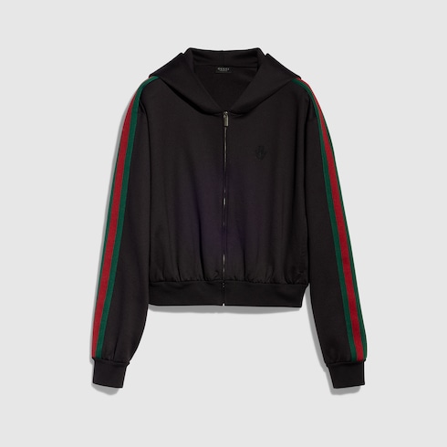 Cotton jersey zip jacket with Web