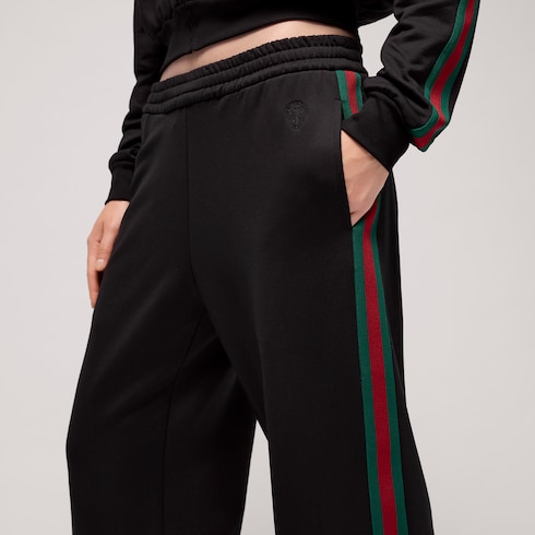 Pantalon décontracté en jersey de coton avec bande Web