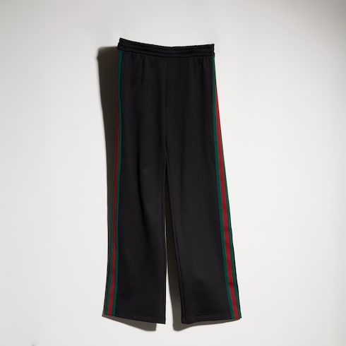 Pantalon décontracté en jersey de coton avec bande Web