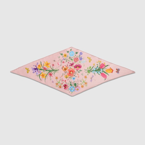 プリント シルクツイル ダイヤモンド スカーフ ・マルチカラー | GUCCI公式