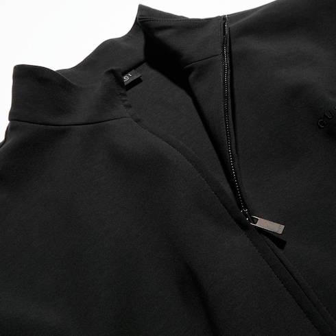 Cotton jersey zip jacket with embroidery