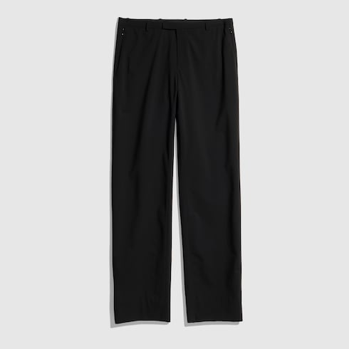 Technical wool blend pants in black | GUCCI® US