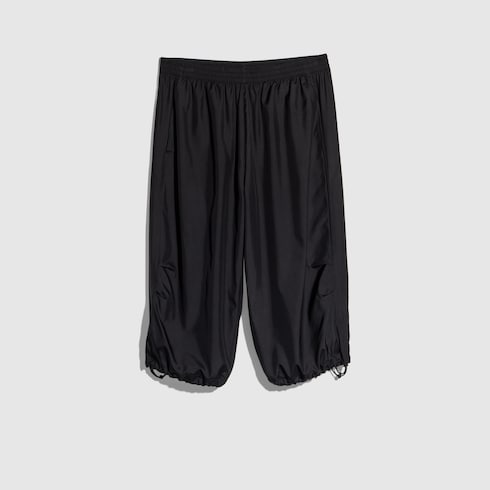 Technical silk poplin bermuda