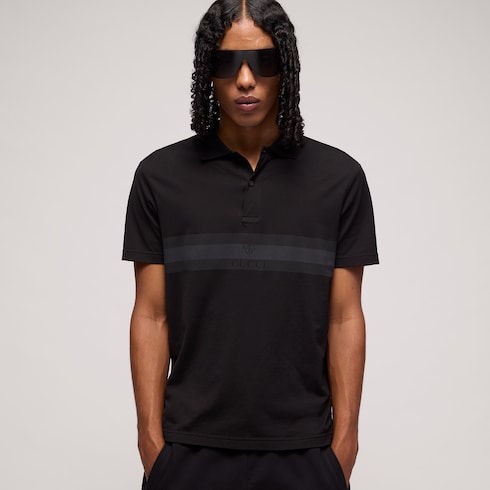 Polo de jersey de algodón con estampado