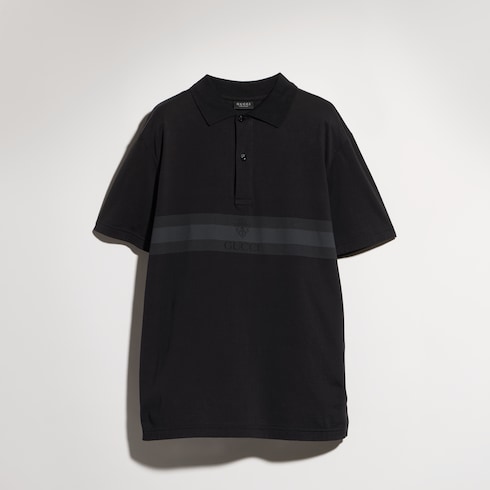 Polo de jersey de algodón con estampado