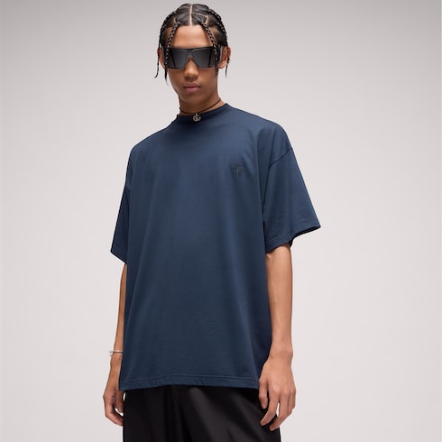 T-shirt en jersey de coton et soie avec broderie
