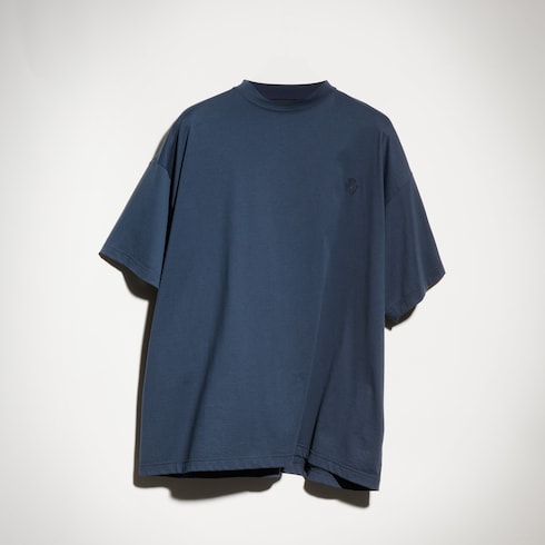 T-shirt en jersey de coton et soie avec broderie