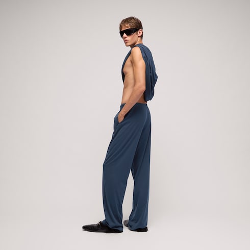 Pantalones deportivos de punto de seda y algodón