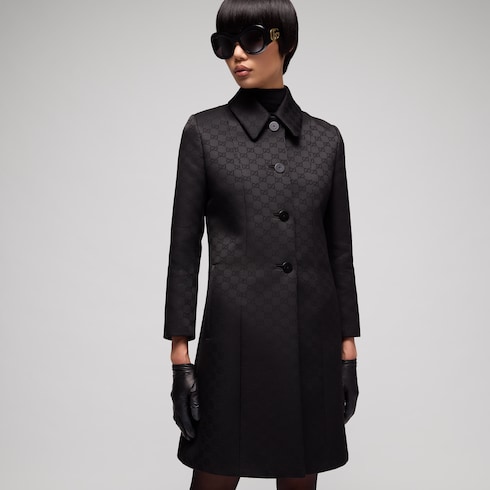 Abrigo de jacquard de viscosa con GG
