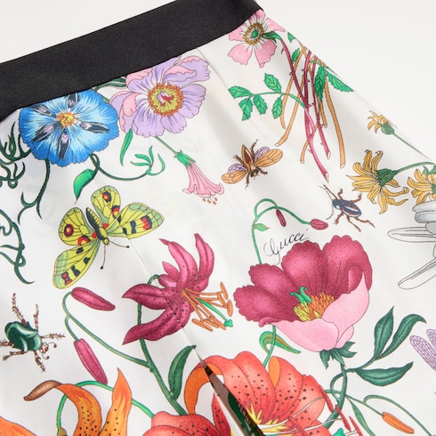 Pantalones de seda estampados