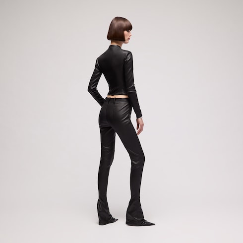 Giacca in pelle leggera stretch