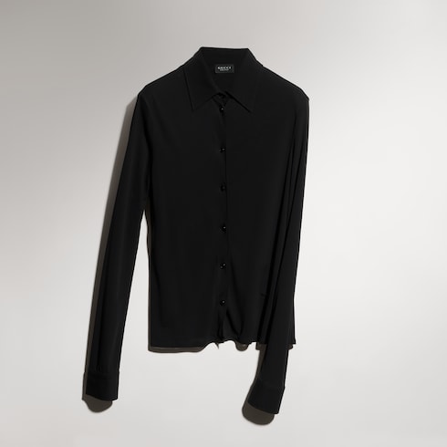 Camisa de punto de viscosa de crepé ligero