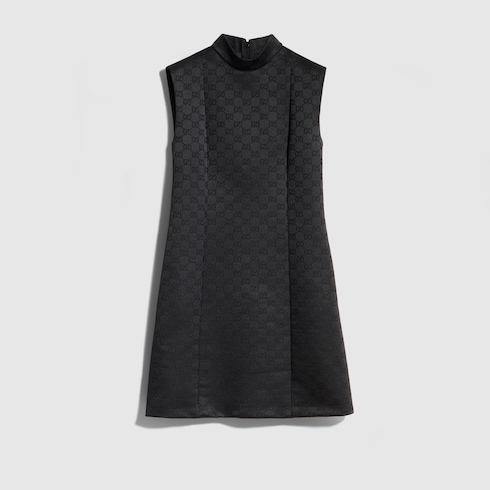 GG viscose jacquard dress in black | GUCCI® US