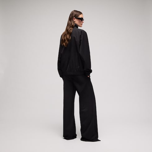 Giacca con zip in morbido twill tecnico