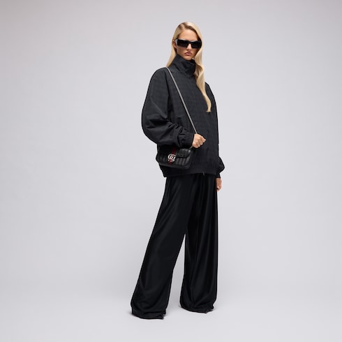 Giacca con zip in nylon Principe di Galles