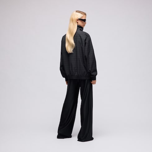 Giacca con zip in nylon Principe di Galles